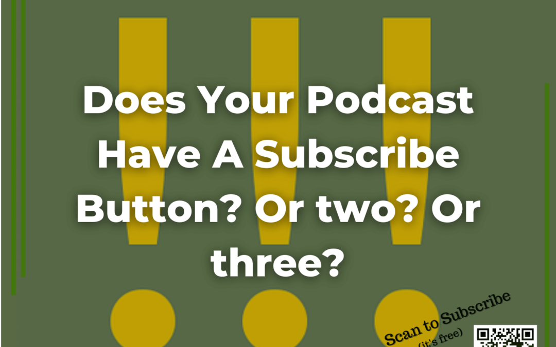 45: Does Your Podcast Have A Subscribe Button? Or two? Or three?