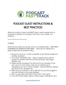 Podcast Guest Prep Sheet - Lead Magnet