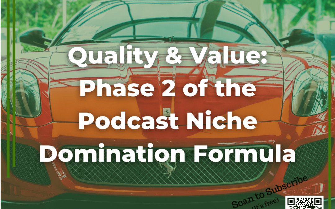 145: Quality & Value: Phase 2 of the Podcast Niche Domination Formula