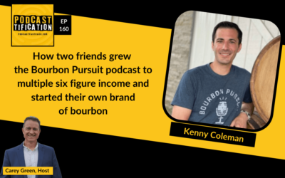 160: How two friends grew the Bourbon Pursuit podcast to multiple six-figure income and started their own brand of bourbon, with Kenny Coleman