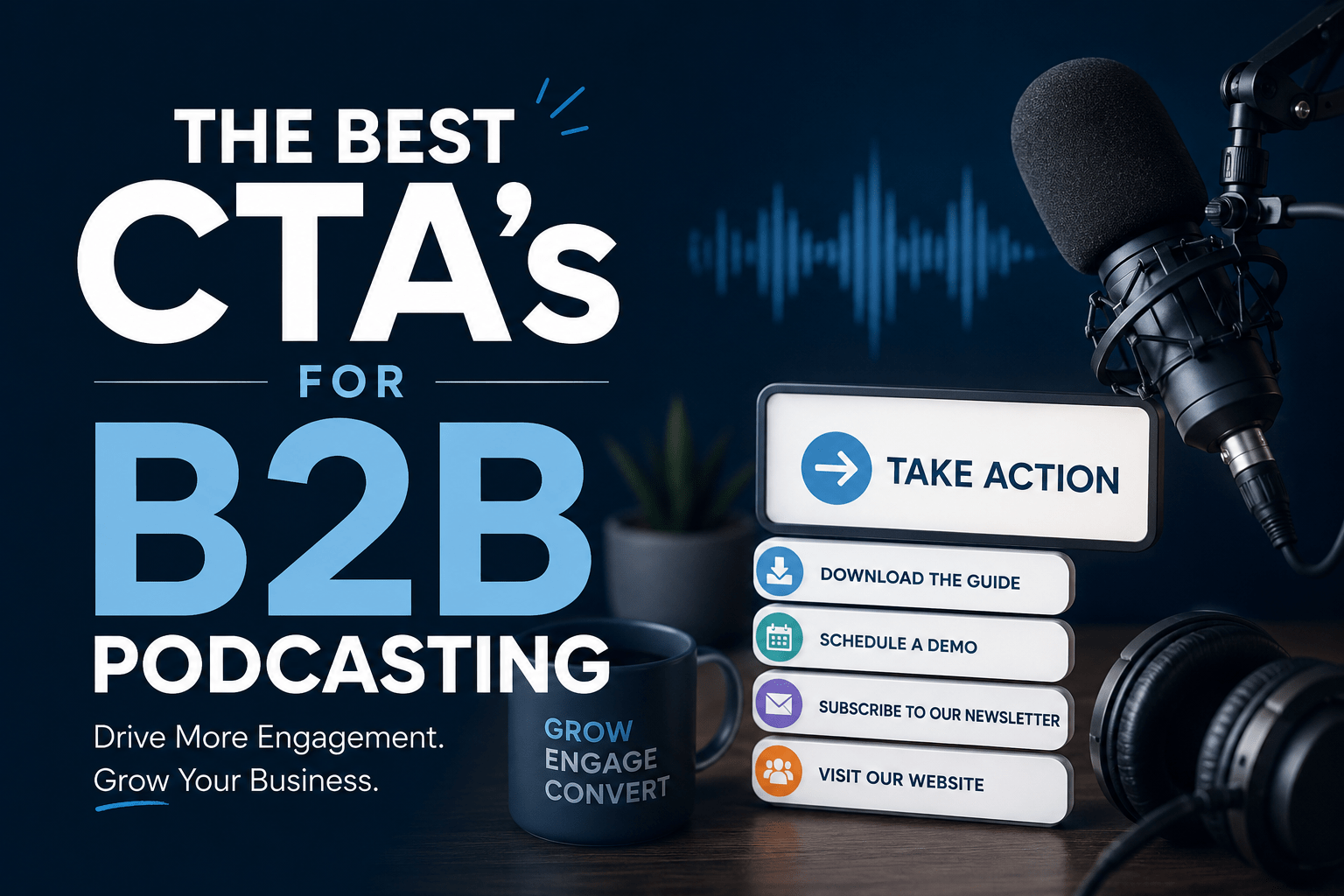 Best CTAs for B2B Podcasts (That Actually Convert Listeners Into Clients)